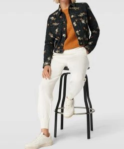 Guess Jeansjacke Mit Floralen Stickereien Modell 'DORIA' - Dunkelgrau