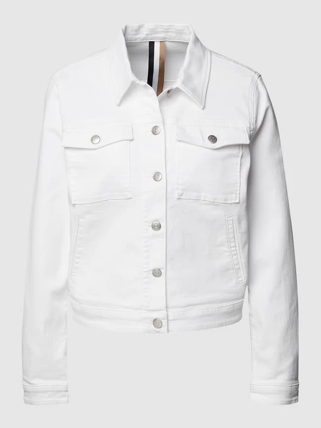 BOSS Casualwear Jeansjacke Mit Pattentaschen Modell 'DENIM JACKET' - Weiß 2 BOSS Casualwear Jeansjacke Mit Pattentaschen Modell 'DENIM JACKET' - Weiß – Bild 2